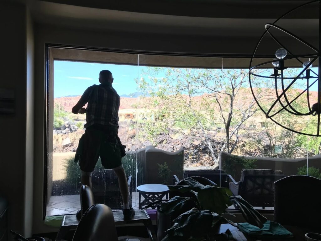 Completed window film installation by Affordable Tinting in Southern Utah