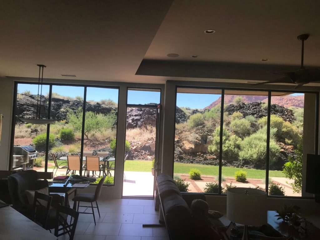 Completed window film installation by Affordable Tinting in Southern Utah