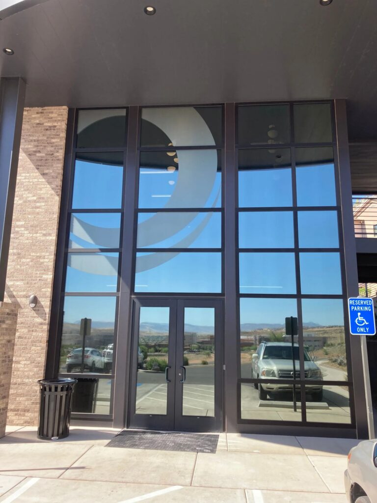 Completed window film installation by Affordable Tinting in Southern Utah