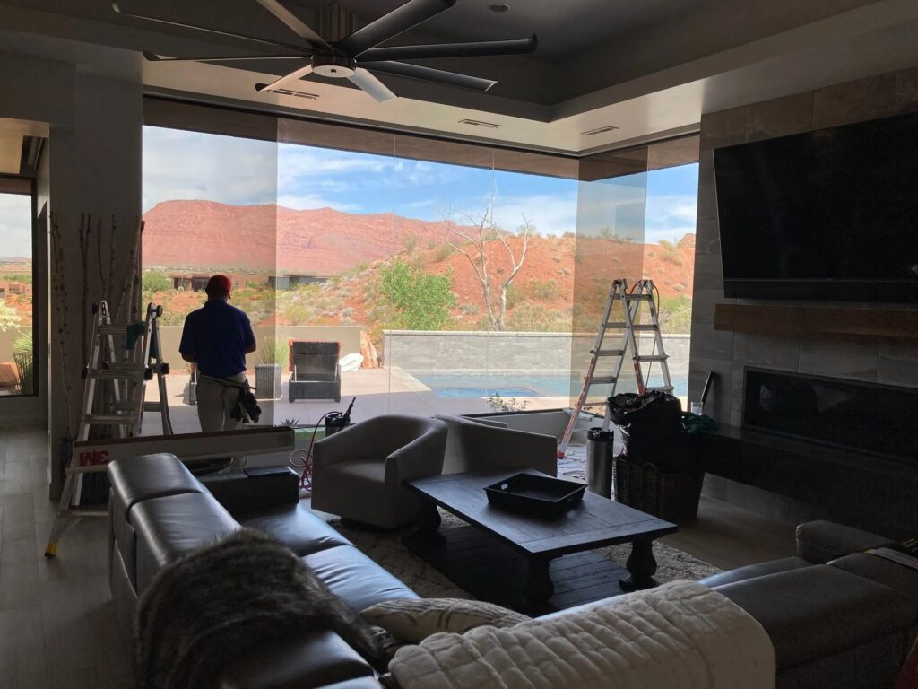 Completed window film installation by Affordable Tinting in Southern Utah