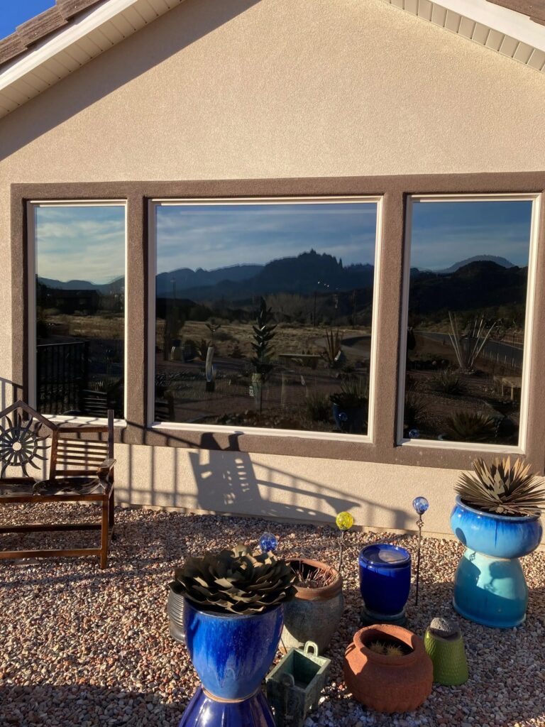 Completed window film installation by Affordable Tinting in Southern Utah